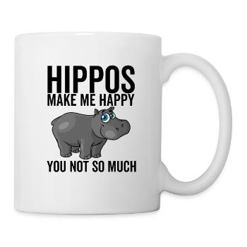 Hippos Make Me Happy You Not So Much - Mug - white - Right