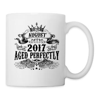 2017 | August Aged Perfectly 2017 birthday gift - Mug - white - Right