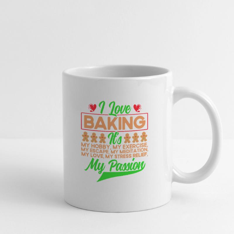 Cuisson des biscuits Cuisson des biscuits Équipage Jour de Noël Mug blanc
