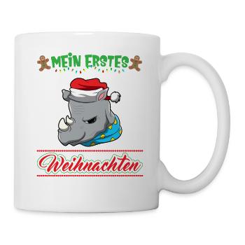 Mein Erstes Weihnachten Baby 1 Jahr Heilig Abend - Tasse - Weiß - Rechts