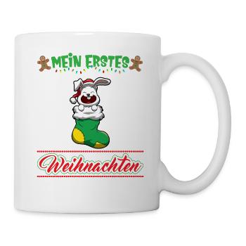 Mein Erstes Weihnachten Baby 1 Jahr Heilig Abend - Tasse - Weiß - Rechts