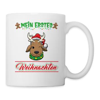 Mein Erstes Weihnachten Baby 1 Jahr Heilig Abend - Tasse - Weiß - Rechts