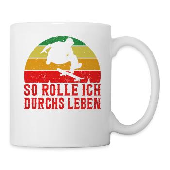 Skateboarder Skateboarding Skaten Skater - Tasse - Weiß - Rechts