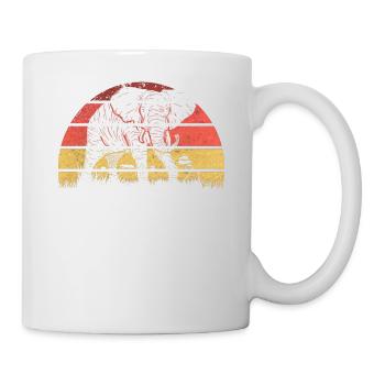 Eléphant d’Afrique - Mug blanc - blanc - Droite