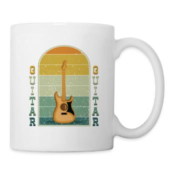 Guitar Rock Music For Guitarists Retro Vintage - Mug - white - Right