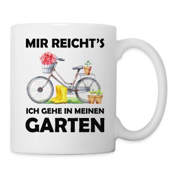Garten Lustiger Spruch Hobbygärtner Geschenkidee - Tasse - Weiß - Rechts