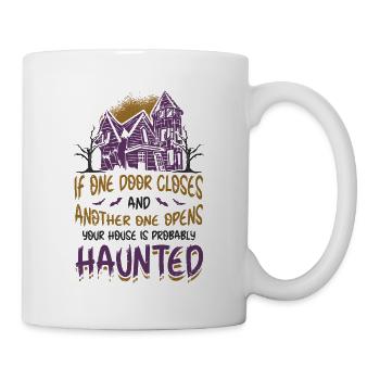 Lustiges Halloween-haus, Spukt An Halloween - Tasse - Weiß - Rechts
