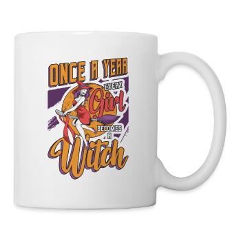 Une fois par an, chaque fille devient Halloween - Mug blanc - blanc - Droite