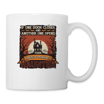 Lustiges Halloween-haus, Spukt An Halloween - Tasse - Weiß - Rechts