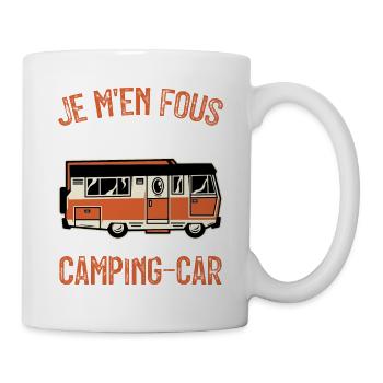 Je m'en fous je me barre en camping-car - Mug blanc - blanc - Droite