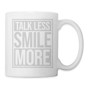 talk less smile more - Mug - white - Right