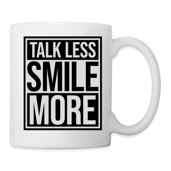 talk less smile more - Mug - white - Right