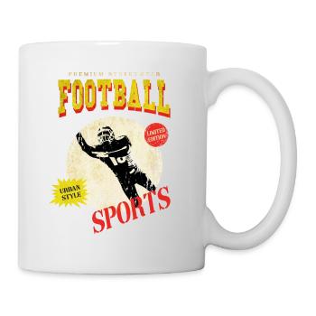American Football Spieler Vintage Retro USA Sport - Tasse - Weiß - Rechts