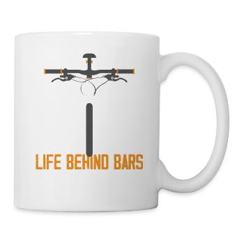 Life Behind Bars Biking Cycling - Mug - white - Right
