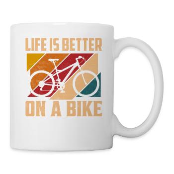 Life Is Better On A Bike Biking Cycling - Mug - white - Right
