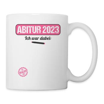 Abitur Gymnasium Damen und Herren Abi 2023 - Tasse - Weiß - Rechts