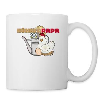 Vintage Huhn Gießkanne Hühnerpapa - Tasse - Weiß - Rechts