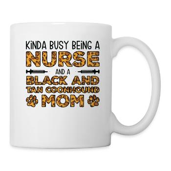 Infirmière mère - Black Tan Coonhoundcher - Mug blanc - blanc - Droite
