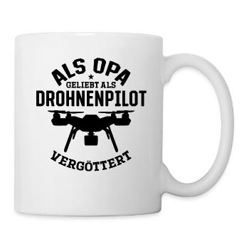 Als Opa geliebt als Drohnenpilot vergöttert - Dro - Tasse - Weiß - Rechts