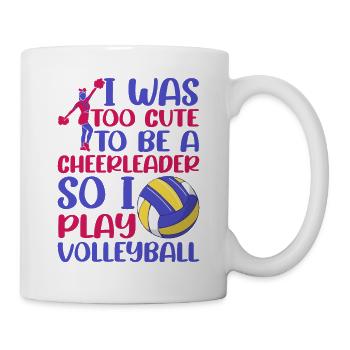 J’étais trop mignonne alors je joue au volleyball 2 - Mug blanc - blanc - Droite