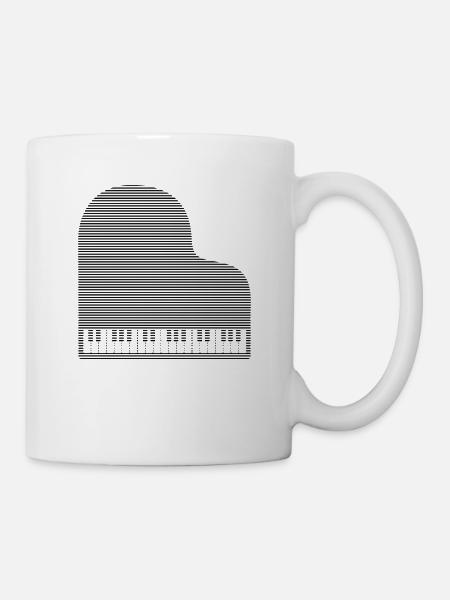 Klavier - Tasse - Weiß