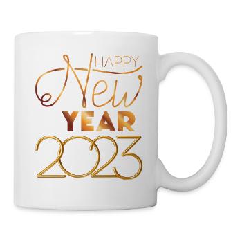 Happy New Year 2023 - Frohes Neues Jahr 2023 - Tasse - Weiß - Rechts