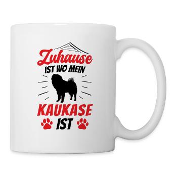 Owtscharka ist Zuhause Kaukasischer Owtscharka - Tasse - Weiß - Rechts