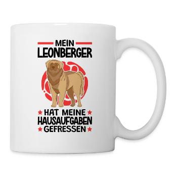 Leonberger hat meine Hausaufgaben gefressen - Tasse - Weiß - Rechts