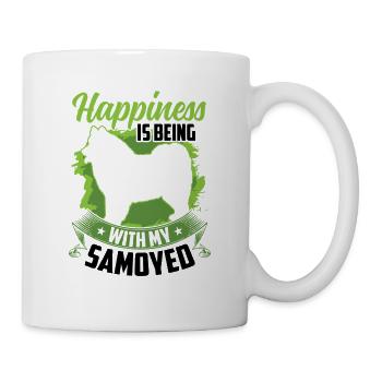 Samojede ist glücklich sein Samojedenspitz - Tasse - Weiß - Rechts