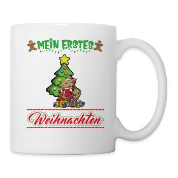 Mein Erstes Weihnachten Baby 1 Jahr Heilig Abend - Tasse - Weiß - Rechts