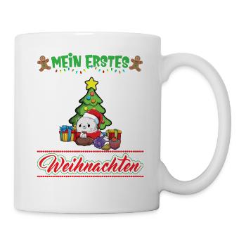 Mein Erstes Weihnachten Baby 1 Jahr Heilig Abend - Tasse - Weiß - Rechts