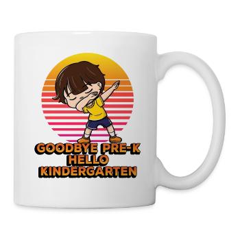 Au revoir Pre-k Hello Kindergarten Dab - Mug blanc - blanc - Droite
