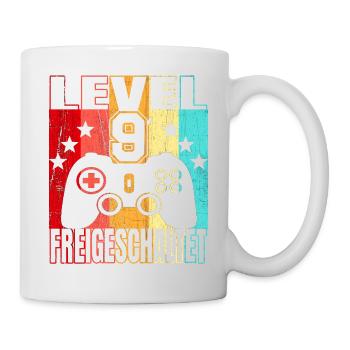 9 Jahre Geburtstagsshirt Zocker Gamer 9. - Tasse - Weiß - Rechts