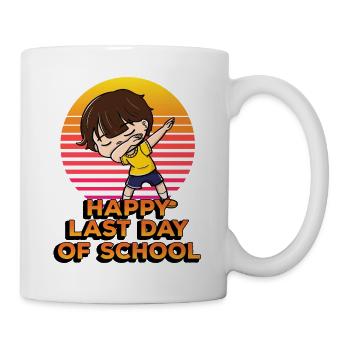 Happy last day of school Funny polka dot - Mug - white - Right