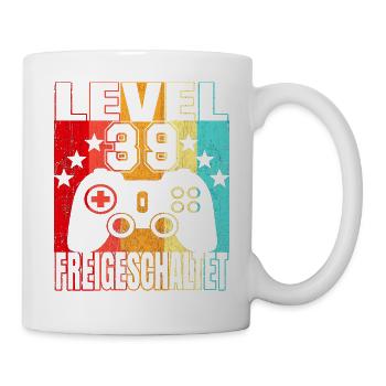 39 Jahre Geburtstagsshirt Zocker Gamer 39 - Tasse - Weiß - Rechts