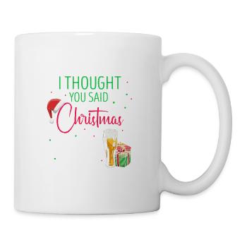 Christmas Cheer Beer Lover Drôle de couples de Noël - Mug blanc - blanc - Droite
