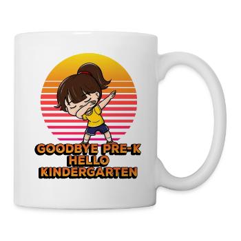 Au revoir Pre-k Hello Kindergarten Dabbing Student - Mug blanc - blanc - Droite