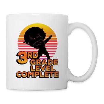 3rd grade Full silhouette dab end - Mug - white - Right
