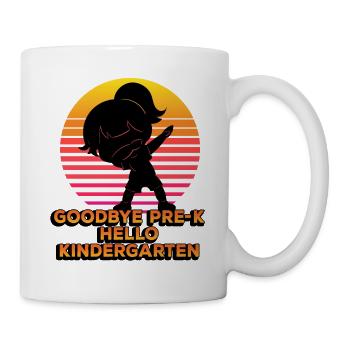 Au revoir Pre-k Hello Kindergarten Silhouette - Mug blanc - blanc - Droite