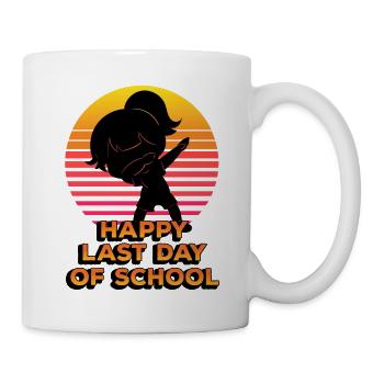 Happy Last Day Of School Silhouette Dab - Mug - white - Right