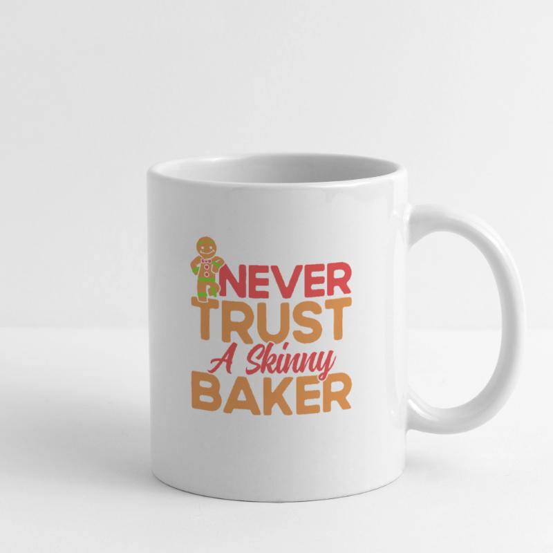 Cuisson des biscuits de Noël Biscuits de boulangerie Cuisson Mug blanc