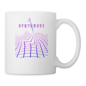 Retrowave Synthwave 80s Design - Tasse - Weiß - Rechts
