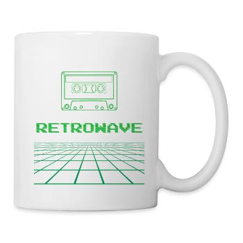 Retrowave Synthwave 80s Design - Tasse - Weiß - Rechts