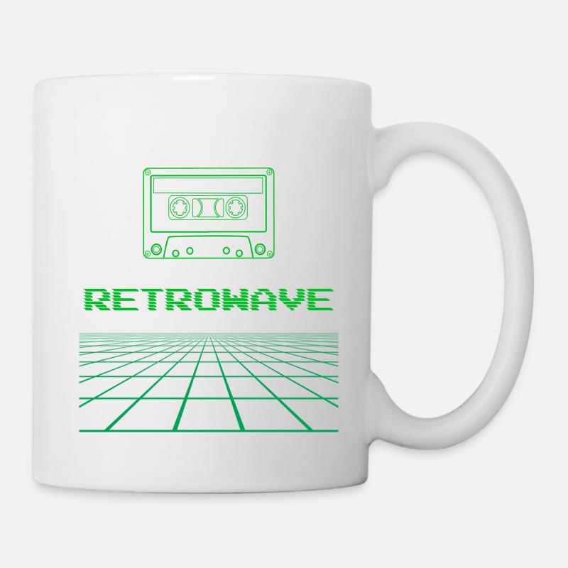Retrowave Synthwave 80s Design - Tasse - Weiß