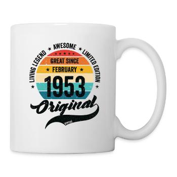 Retro 70 Years February 1953 Birthday Vintage - Mug - white - Right