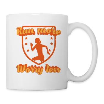 Lustiges Marathon Läufer Laufen Cross Country - Tasse - Weiß - Rechts