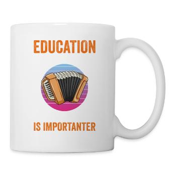 L’éducation est importante L’accordéon est plus important - Mug blanc - blanc - Droite