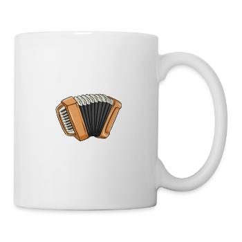 Ne sous-estimez jamais un vieil homme avec accordéon - Mug blanc - blanc - Droite