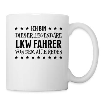 LKW Fahrer Fun Lustiges Spruch LKW Fahrer Geschenk - Tasse - Weiß - Rechts