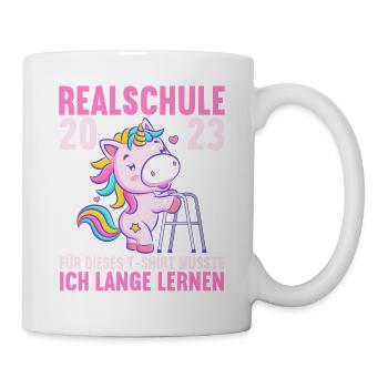für dieses musste ich lange lernen Realschule 2023 - Tasse - Weiß - Rechts